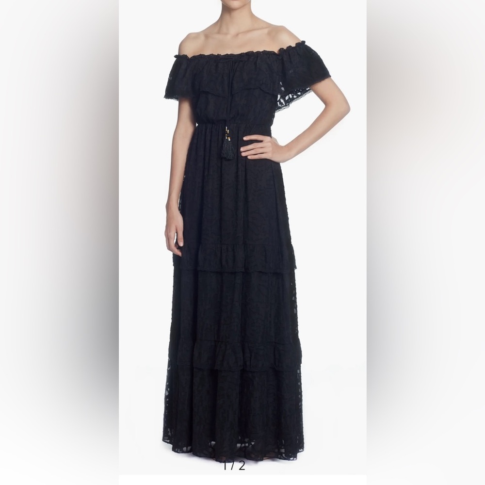 Black Boho Coastal Cowgirl  Maxi Dress Size S